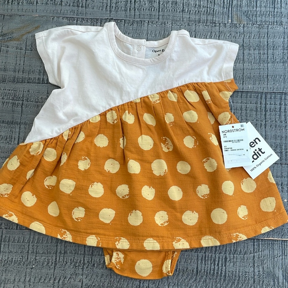 Open Edit Baby Girl Outfit  from Nordstrom 100% Organic Cotton NWT Size 3M